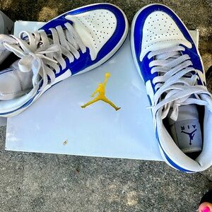 Jordan pre owned blue sneakers!